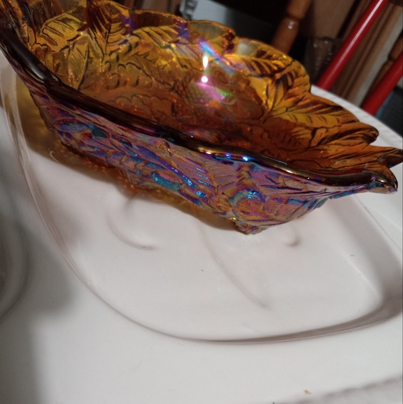 Vintage Indiana Amber Carnival Glass Dish - Picture 7 of 8